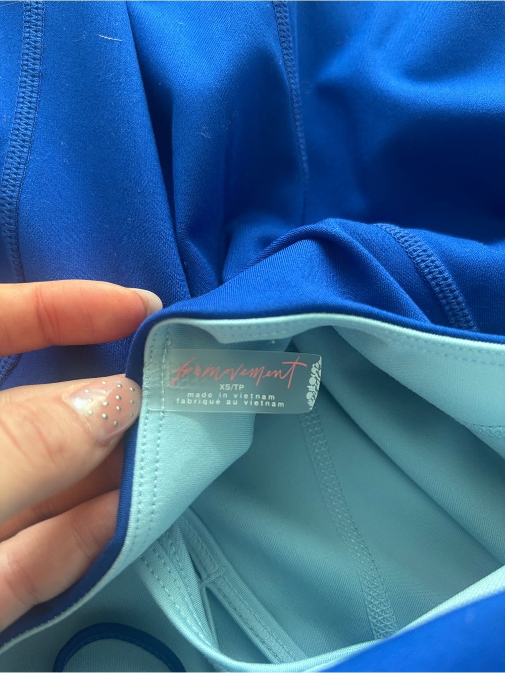 Women’s Royal Blue FP MOVEMENT Tennis Dress with Light Blue Detail - Picture 4 of 4
